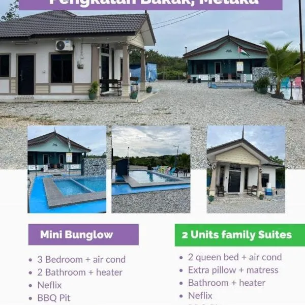 Rumah Armand Private Pool 5 bilik Pengkalan Balak Tg Bidara Masjid Tanah Melaka，位于马日丹那的酒店