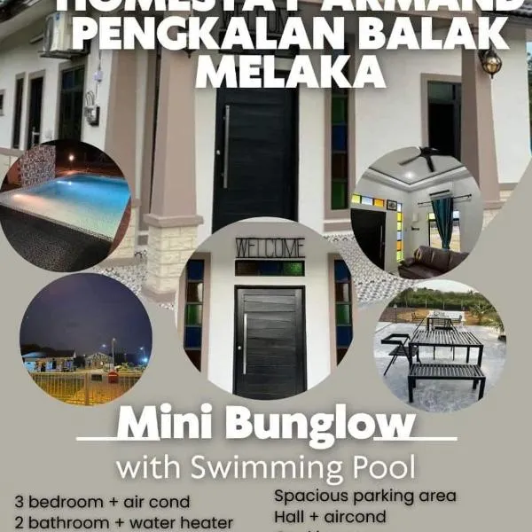 Rumah Armand 3 Bedroom with Swimming Pool Pengkalan Balak Tg Bidara Masjid Tanah Melaka，位于马日丹那的酒店