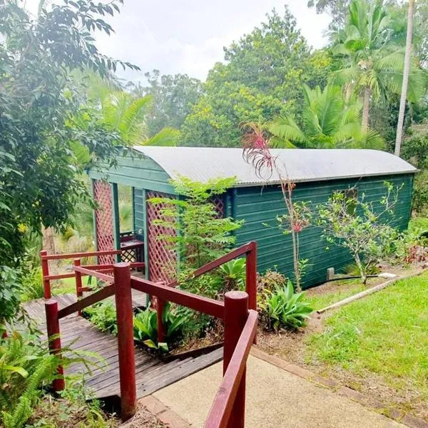 Birdsong Train Carriage Cabin with Outdoor Bath，位于Palmwoods的酒店