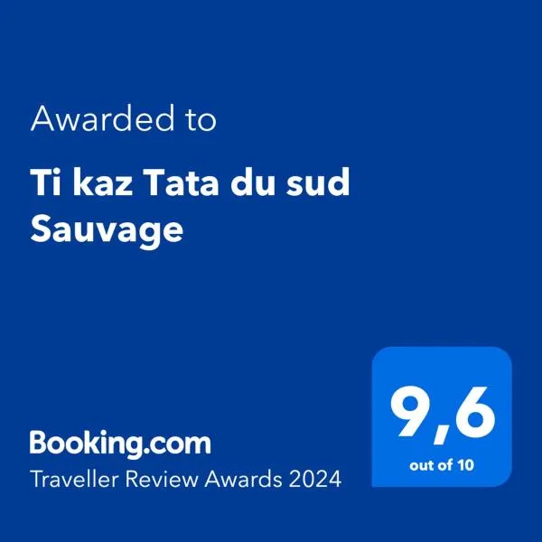 Ti kaz Tata du sud Sauvage，位于Manapany-les Bains的酒店