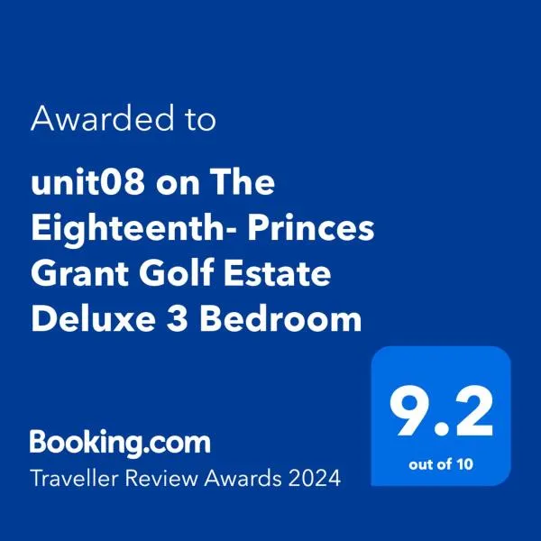 Unit08 on The Eighteenth with inverter at Princes Grant Golf Estate，位于布莱斯代尔的酒店