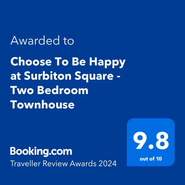 Choose To Be Happy at Surbiton Square - Two Bedroom Townhouse，位于波特莫尔的酒店