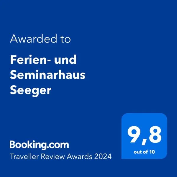 Ferien- und Seminarhaus Seeger，位于黑布雷希廷恩的酒店