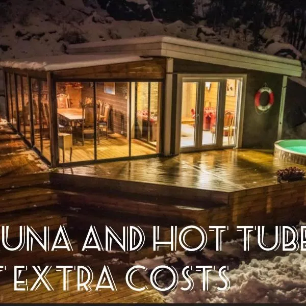 Sea view Holmestrand sauna and hot tube appartment，位于索恩的酒店