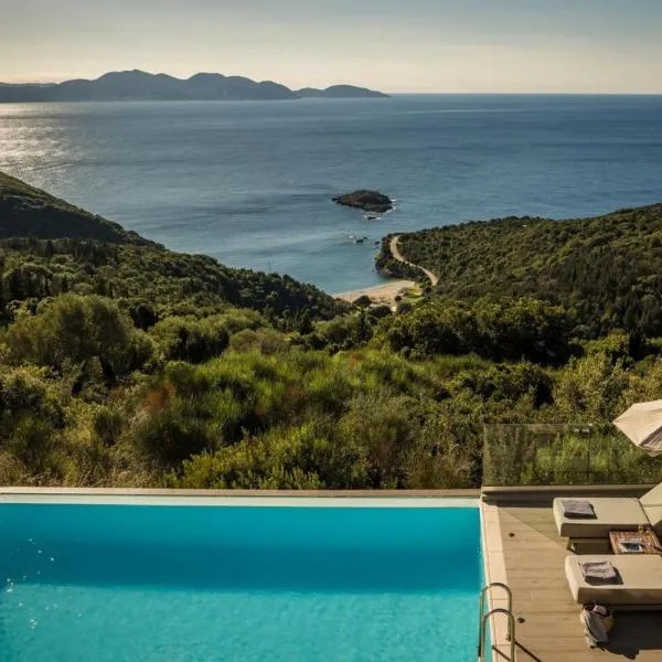 Entheos Private Villa Fiskardo Kefalonia Greece，位于费斯卡尔德宏的酒店