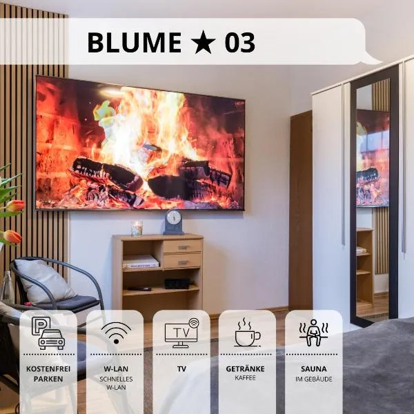 Blumenvilla 3 mit Sauna, Garten，位于Tewel的酒店