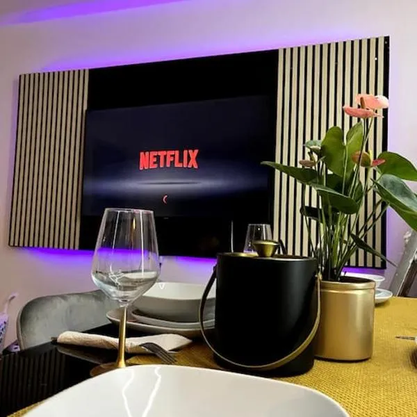 Penthouse, Sonnenbalkon, Netflix，位于萨尔布吕肯的酒店