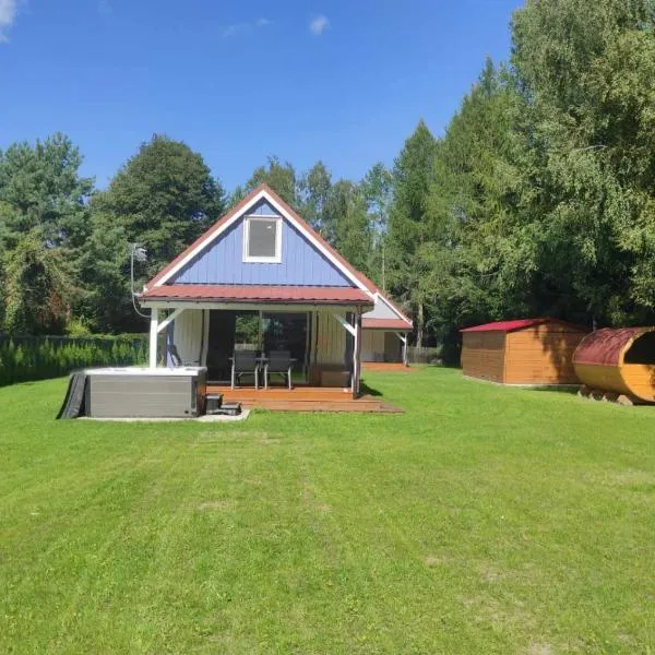 Domek z jacuzzi,kajaki i rowery,sauna -Malinowy Reset，位于Szczechy Małe的酒店