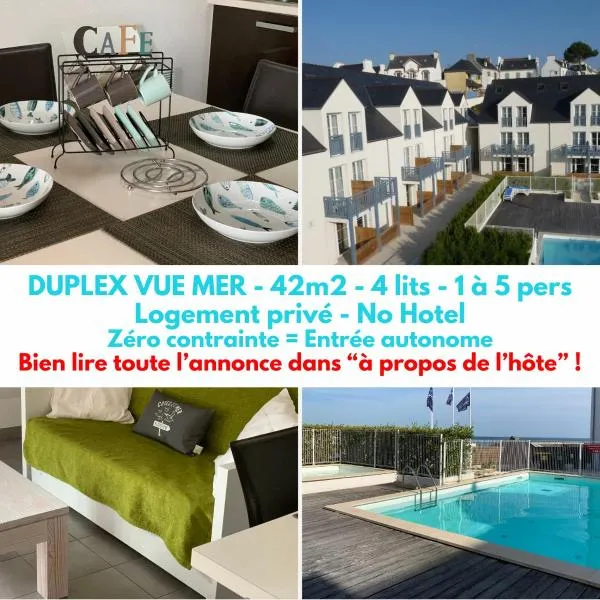 DUPLEX VUE MER - La plage à 150m ! 1 ch mezzanine et 1 ch cabine - Garage digicode，位于欧迪耶讷的酒店