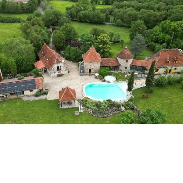 Les gites et chambres d'hôtes du Mas de bouzou，位于Grèzes的酒店