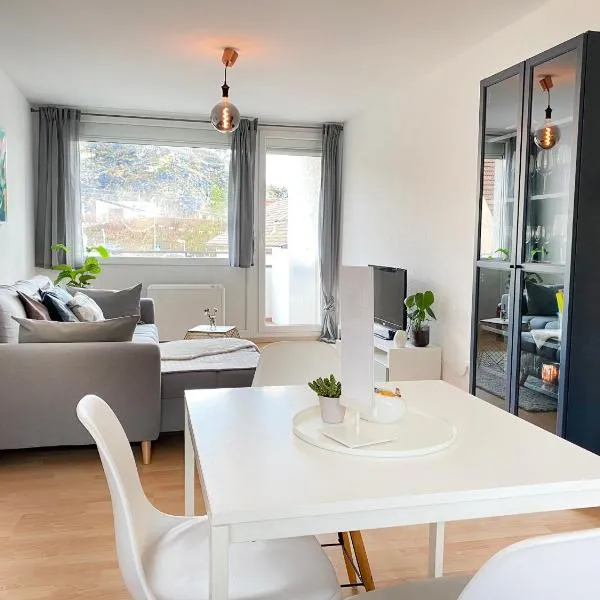 Wohnliches Design Apartment in schöner Lage nahe Ulm & Science Park，位于布劳施泰因的酒店