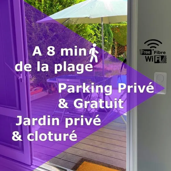 Studio proche plage - Parking gratuit et privé - Terrasse et petit jardin clôturé，位于库尔瑟勒·苏尔·梅尔的酒店