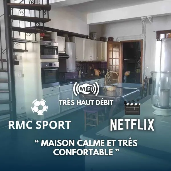 Logements Un Coin de Bigorre - La Tournayaise - Canal plus, Netflix, Rmc Sport - Wifi Fibre，位于Houeydets的酒店