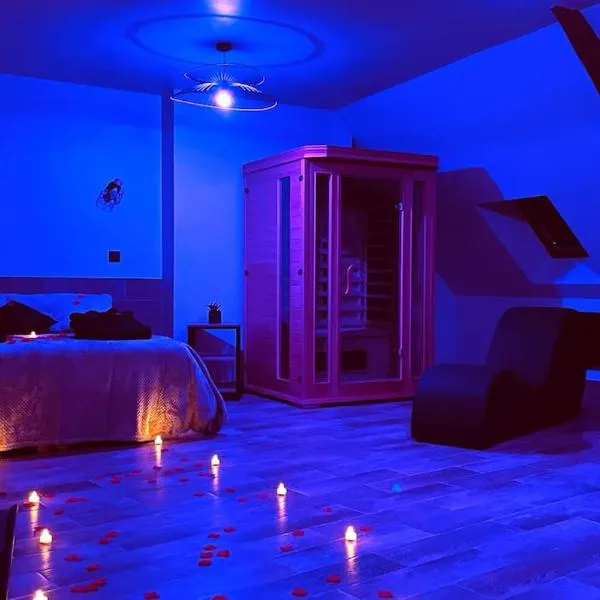 Love Room Le Chalet / Jacuzzi / Sauna，位于Bransles的酒店