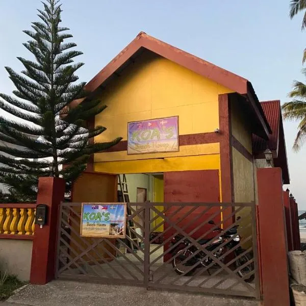 Koa's Beach House，位于Tangalan的酒店