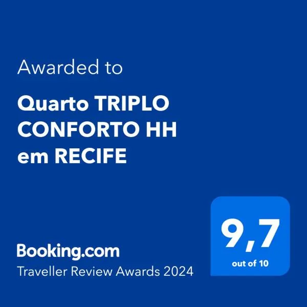 QUARTO TRIPLO - AMPLO E CONFORTAVEL NO BAIRRO DO ESPINHEIRO em RECIFE，位于奥林达的酒店