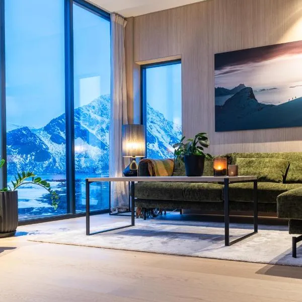 New luxury cabin near Henningsvær Lofoten，位于Barstrand的酒店