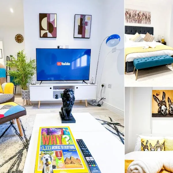 Fully Furnished 2 Bed Luxury Apartment with Free Parking,10 mins drive to Wembley Stadium, 5 mins drive to Brent Cross Shopping Mall & Free Parking onsite，位于Golders Green的酒店