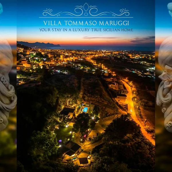 Villa Tommaso Maruggi, Sicilia, con Jacuzzi e piscina privata，位于阿尔卡莫的酒店