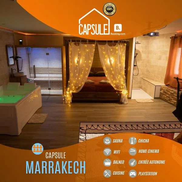 Capsule Marrakech I Chicha I Sauna I Balnéo I Console PS5 I Cinéma，位于Trith-Saint-Léger的酒店