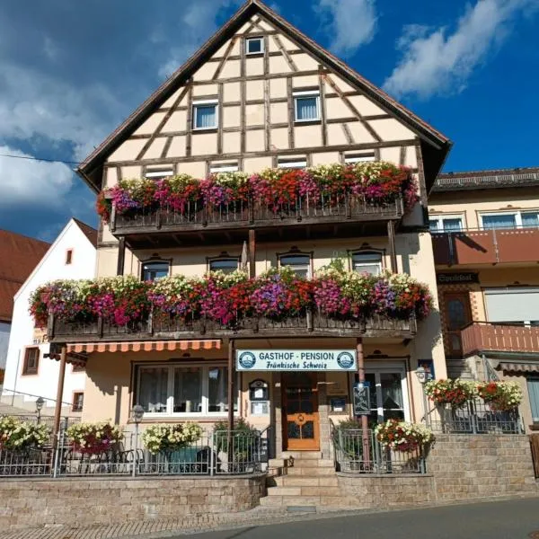 Gasthof-Pension Fränkische Schweiz Obertrubach，位于诺因基兴的酒店