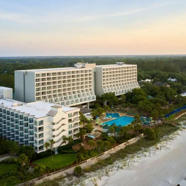 Hilton Beachfront Resort & Spa Hilton Head Island，位于希尔顿黑德岛的酒店