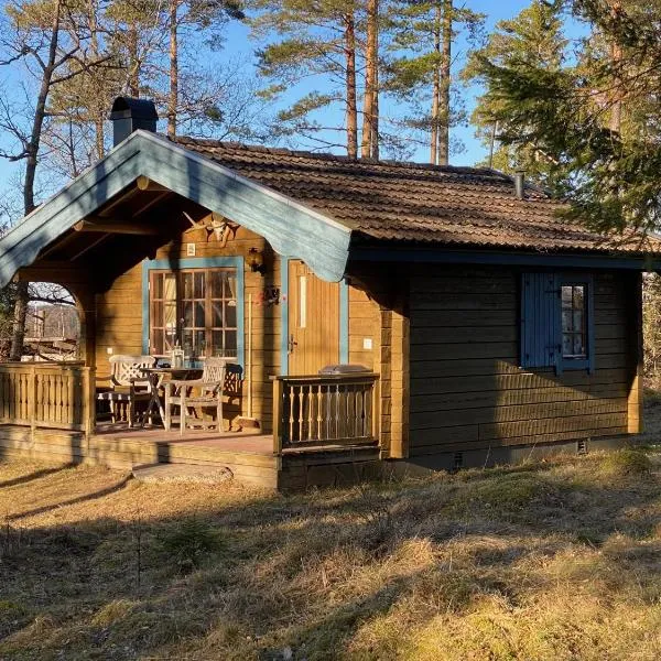 Timrad stuga i kanten av skogen med SPA möjlighet，位于Habo的酒店