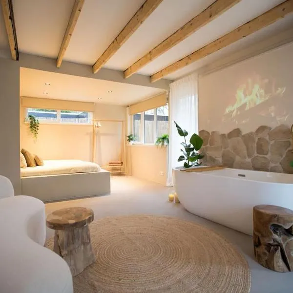 Ontspan huisje: wellness in de natuur，位于拉纳肯的酒店