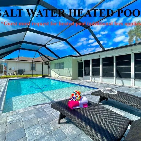 Family Fun-Prime Location Heated Pool Sleeps10 Villa，位于北迈尔斯堡的酒店