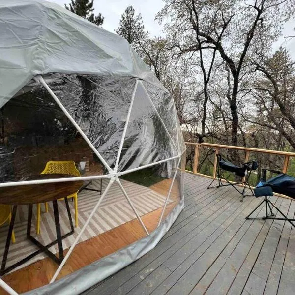 Enchanted Forest Dome ,10-15 minutes to Kings Canyons-New pellet stove for cozy warm nights，位于Dunlap的酒店