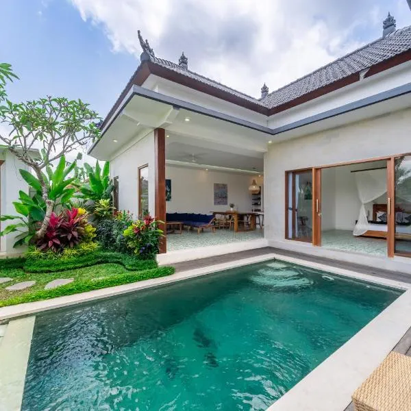 Stylish villa, Ubud, 2 bed,2 bath, central location, pool, private!，位于乌布的酒店