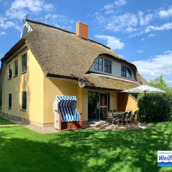 Familienfreundliches Reetdachhaus Weissdorn 2，位于布德明的酒店