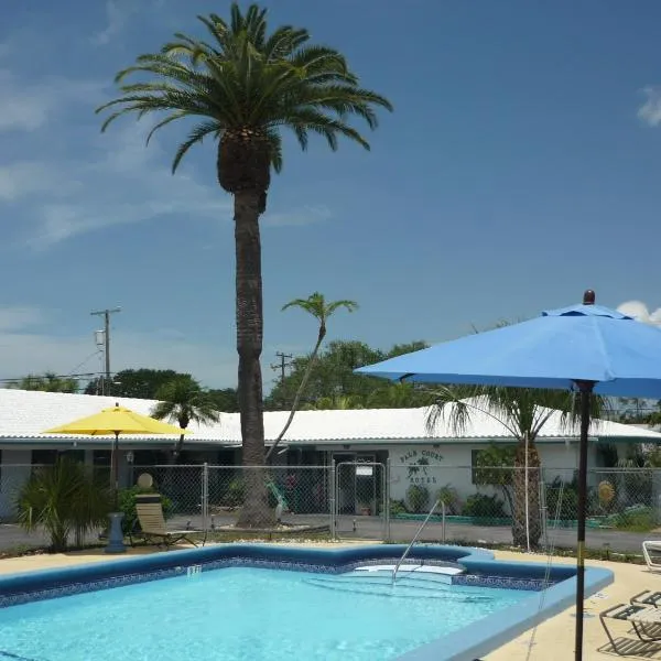 棕榈阁汽车旅馆，位于Crystal Beach的酒店