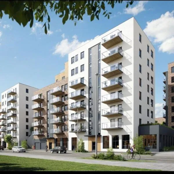 New Modern Apartment in Central Jessheim，位于Årnes的酒店