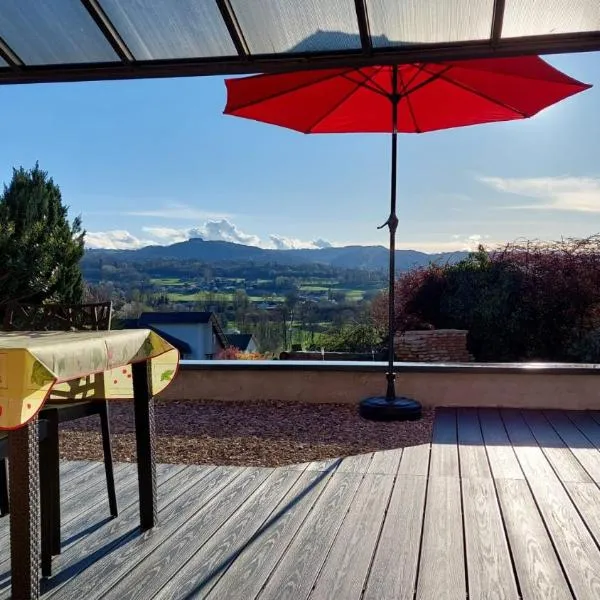 Gîte de France LA MARMOTTE avec terrasse privative proche du lac d'Aiguebelette，位于Saint-Béron的酒店