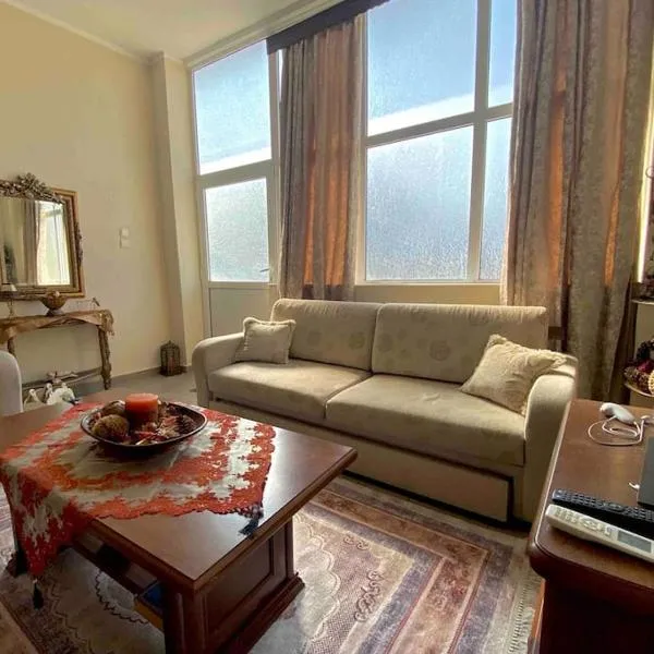 Ground floor apartment with gym & yard in Paggaio，位于Próti的酒店