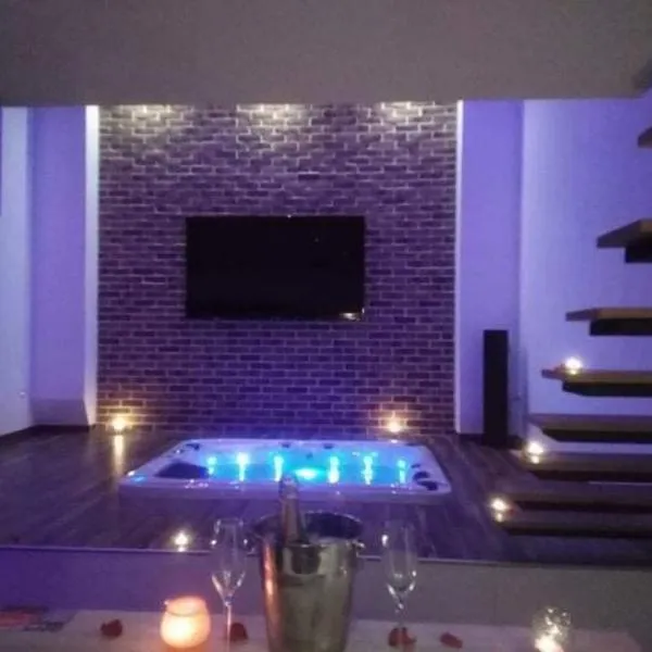 magnifique loft avec jacuzzi et sauna privatif，位于Jeumont的酒店