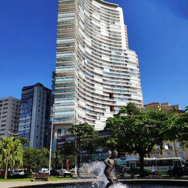Book Santos - Condomínio Unlimited - Apartamento com Vista Mar e Apartamento com Vista Piscina，位于桑托斯的酒店