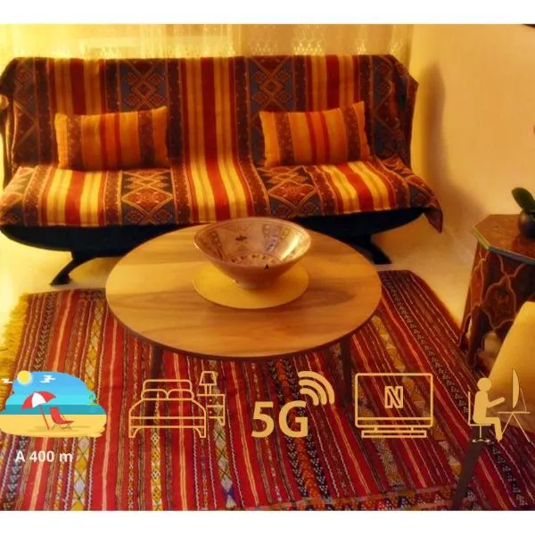 Prés de la plage confort coeur d'El Jadida, Netflix 5 G Clim Acte de mariage pour couple national，位于杰迪代的酒店