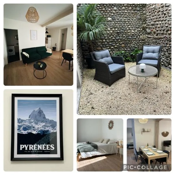 Le patio : Appartement chic 3 chambres au cœur de Pau，位于波城的酒店