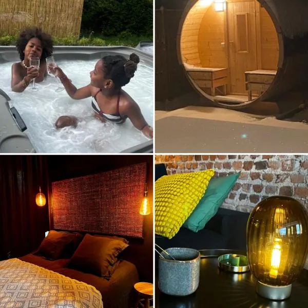 Gîte Sept Fontaines * Jacuzzi & Sauna，位于Jodoigne的酒店