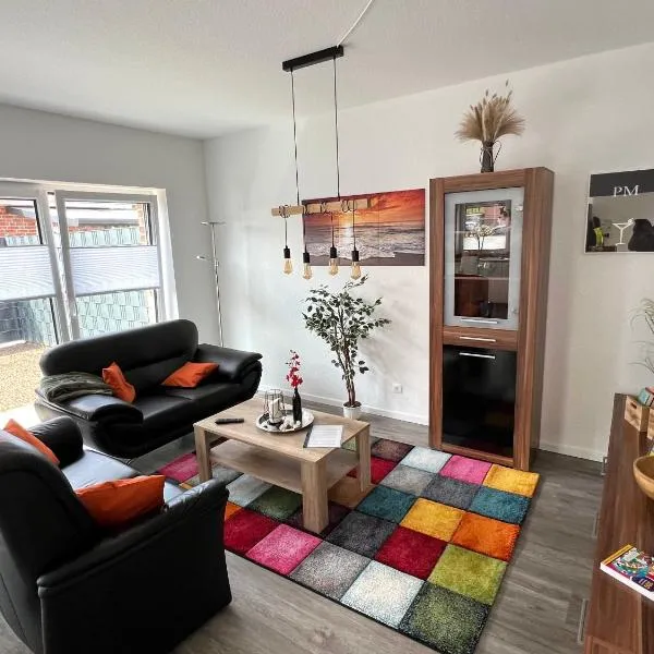 Ferienhaus "Elstar" Meppen Ebenerdig Carport Terrasse Neubau NETFLIX Free WIFI 2 Schlafzimmer Küche，位于梅彭的酒店