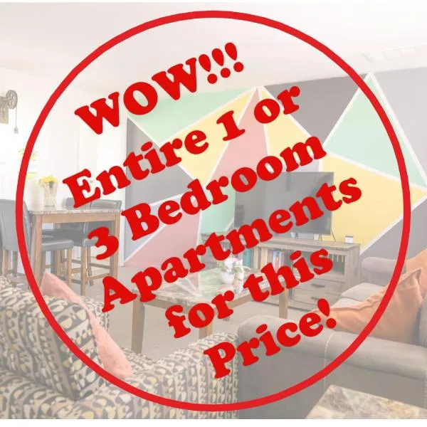 1 or 3 Bedroom Apartment with Full Kitchen，位于Wahweap的酒店