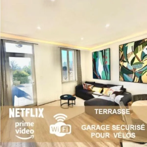 Élégance Lauragaise * Wifi * Netflix * Terrasse，位于Avignonet-de-Lauragais的酒店