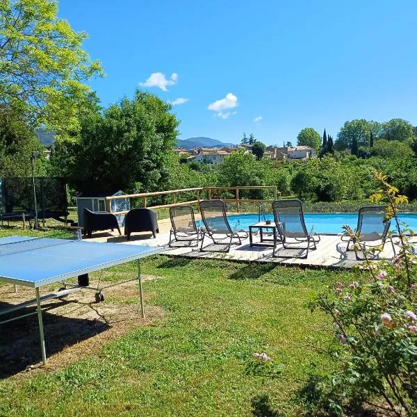 La ferme d'Andréa au milieu des vignes à 3min à pied du centre piscine privée climatisation，位于卢马罕的酒店