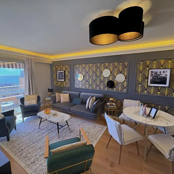 Luxury Monte Carlo- Seaview, Champagne & AC，位于博索莱伊的酒店