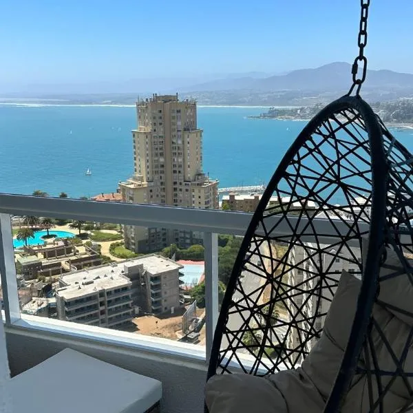 Amplio Dpto Costa de Montemar con Vista al Mar，位于康康的酒店