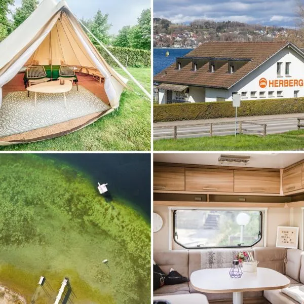 Strandbad Steckborn mit Herberge, Camping & Glamping，位于施泰克博恩的酒店