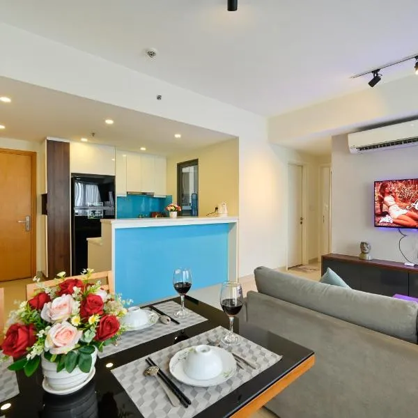 Wonderful 2 BR condo in Masteri T1, fully furnished with full amenities，位于胡志明市的酒店