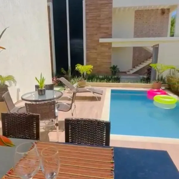 Barra grande com piscina, ar condicionado, novo , bem localizado，位于巴拉格兰德的酒店